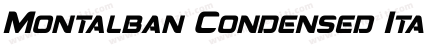 Montalban Condensed Italic字体转换